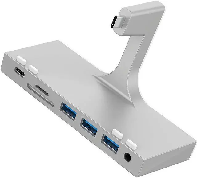 Alt view image 9 of 16 - SABRENT Multi-Port iMac Hub with Front Access USB Ports, SD/Micro SD Card Reader, 3.5mm Headphone Jack and Rear HDMI 2.0 Output (iMac 2017 to 2020) (HB-SIMC)