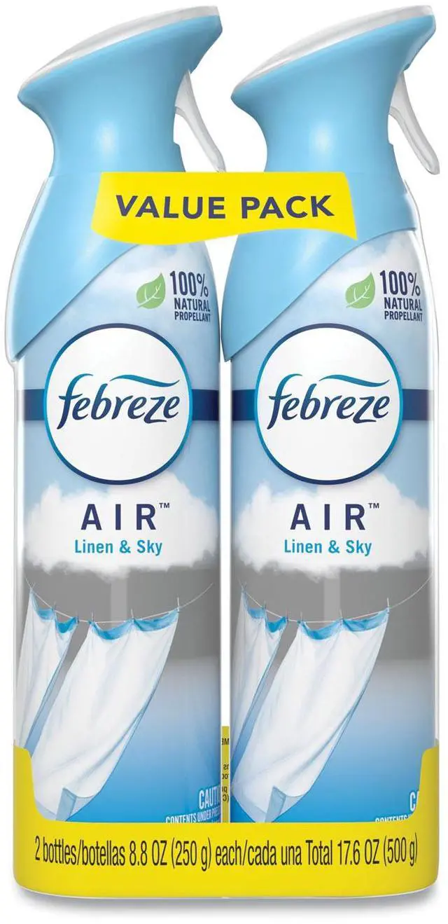 Alt view image 17 of 20 - Febreze AIR Linen & Sky 8.8 oz Aerosol 2/Pack 97799PK