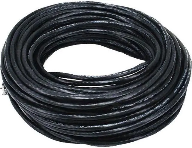 Alt view image 8 of 19 - Monoprice Cat5e Ethernet Patch Cable - 100 Feet - Black | Network Internet Cord - RJ45, Stranded, 350Mhz, UTP, Pure Bare Copper Wire, 24AWG