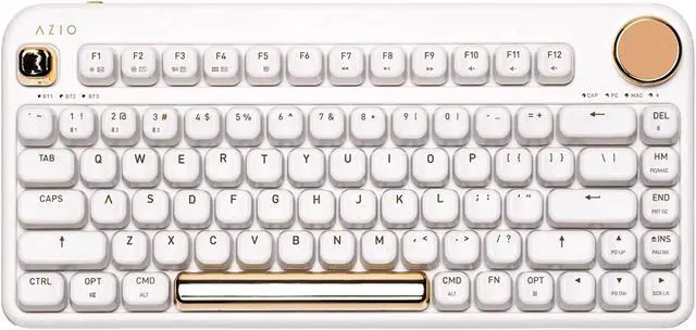 Main image of AZIO IZO Wireless Bluetooth Mechanical Keyboard White Blossom