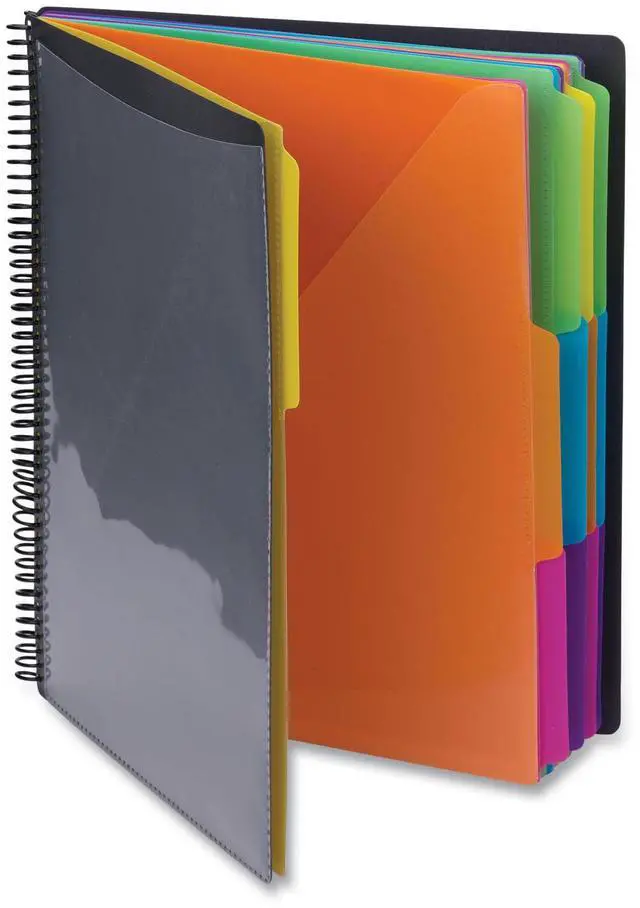 Alt view image 4 of 5 - Smead Project Organizer Poly 24-pocket 1/3-cut 10"x12" Gray/MI 89206