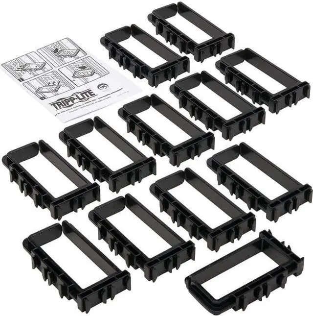 Alt view image 9 of 14 - Tripp Lite Cable Management D-Rings Rack Enclosures Button Mount 2X4in 12Pk