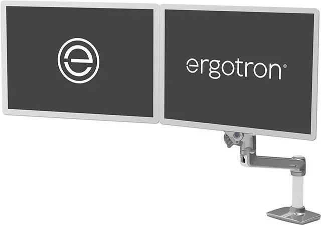 Alt view image 11 of 20 - ERGOTRON 45-489-026 LX Dual Direct Arm Desk Mount - 32-inch - Aluminum