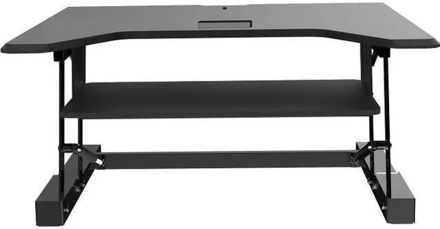 Main image of EZRiser36 Height Adjustable Sit/Stand Desk Computer Riser, 36" wide with Keyboard Tray - Black Finish