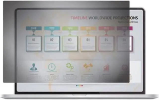 Alt view image 2 of 3 - Rocstor PV0015-B1 PrivacyView Privacy Filter for 15.6" Widescreen Laptop, Black