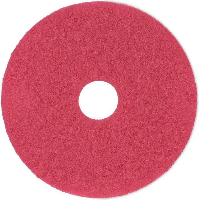 Alt view image 2 of 12 - Buffing Floor Pads, 16" Diameter, Red, 5/Carton 4016RED