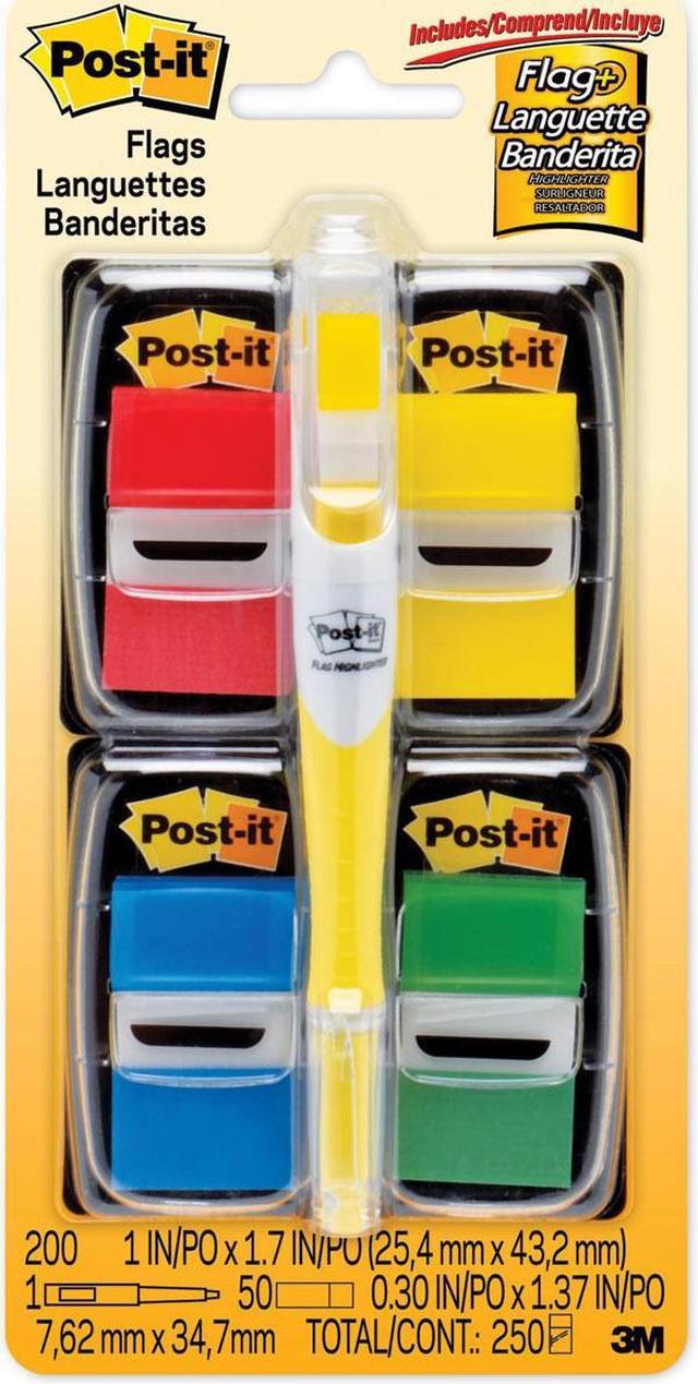 Alt view image 10 of 20 - Post-it Page Flag Value Pack Assorted 200 1" Flags + Highlighter with 50 1/2"