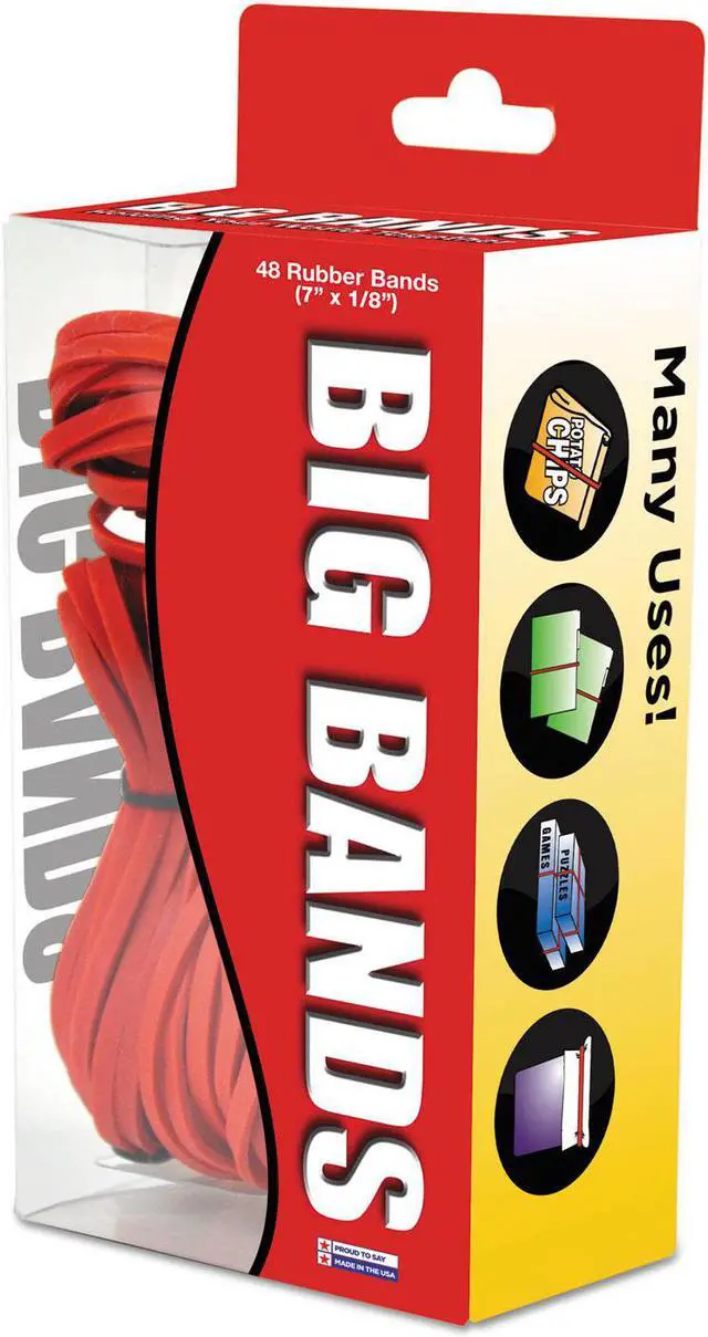 Alt view image 4 of 6 - Alliance 00699 Big Bands Rubber Bands, 7 X 1/8, Red, 48/Pack