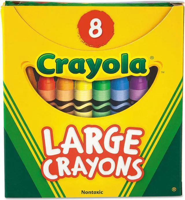 Alt view image 3 of 9 - Crayola. 520080 Large Crayons, Tuck Box, 8 Colors/Box