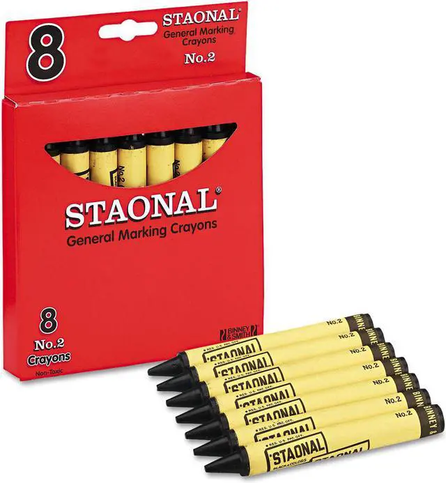 Alt view image 9 of 13 - Crayola Staonal Marking Crayons, Black, 8/Box 5200023051