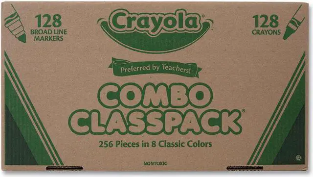 Alt view image 12 of 14 - Crayola 52-3349 Crayons And Markers Combo Classpack, Eight Colors, 256/Set