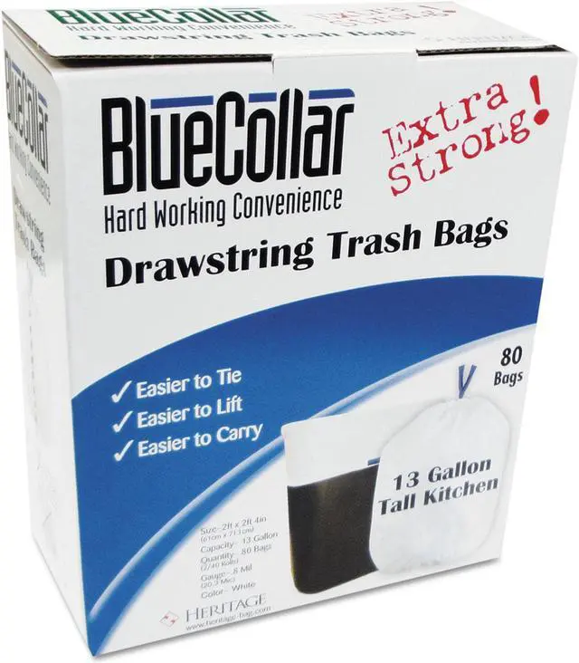 Main image of Bluecollar Liner,Can,13gal,0.8ml,Wht N4828EWRC1