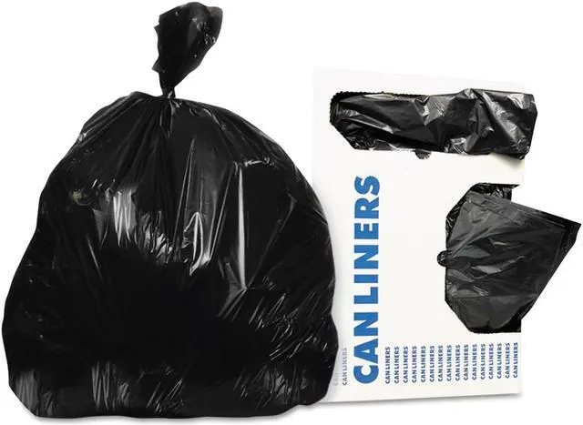 Alt view image 4 of 5 - Heritage Low-Density Can Liners 56 gal 0.9 mil 43 x 47 Black 100/Carton H8647TK