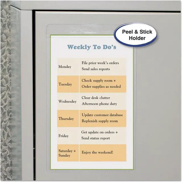 Alt view image 12 of 20 - C-Line 70058 Shop Ticket Holders with Self-Adhesive Back 5 x 8 Clear 50/box