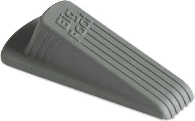 Alt view image 2 of 4 - Master Caster Big Foot Doorstop No-Slip Rubber 2 1/4w x 4 3/4d x 1 1/4h Gray 12/Pack 00986