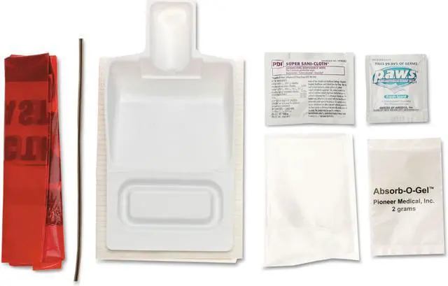 Alt view image 3 of 3 - Medline Biohazard Fluid Clean-Up Kit 7 Pieces Synthetic-Fabric Bag MPH17CE210