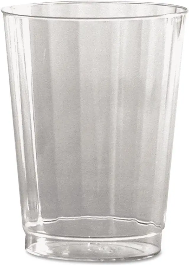 Alt view image 3 of 4 - WNA Classic Crystal Plastic Tumblers 10 oz. Clear Fluted Tall 12/Pack CC10240