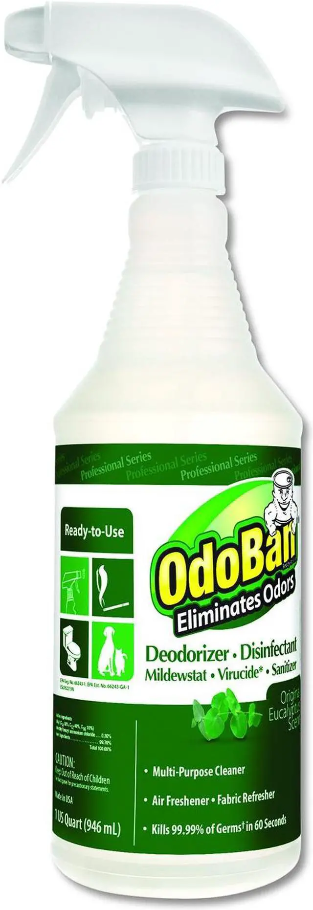 Alt view image 4 of 5 - ODOBAN PROFESSIONAL 910062-Q Deodorizer,Size 32 oz.,PK12