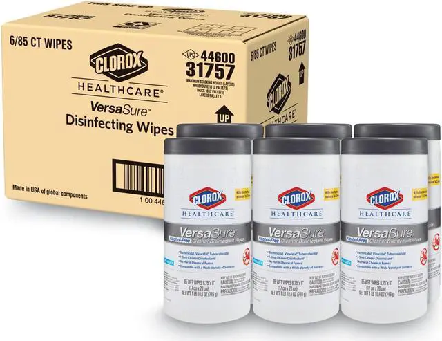 Alt view image 8 of 8 - Disinfecting Wipes No Bleach 6-3/4"x8" 85/Canister White