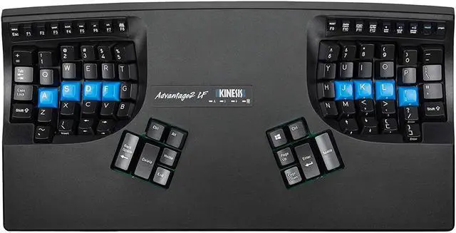 Alt view image 6 of 10 - Kinesis Advantage2 Quiet LF Ergonomic Mechanical Keyboard - Cherry MX Quiet Red
