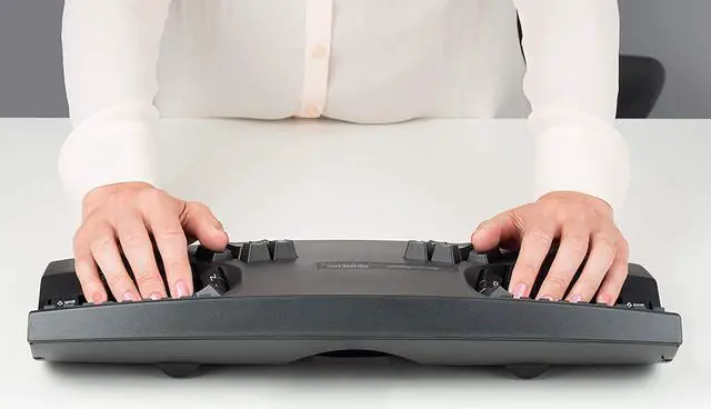 Alt view image 7 of 10 - Kinesis Advantage2 Quiet LF Ergonomic Mechanical Keyboard - Cherry MX Quiet Red