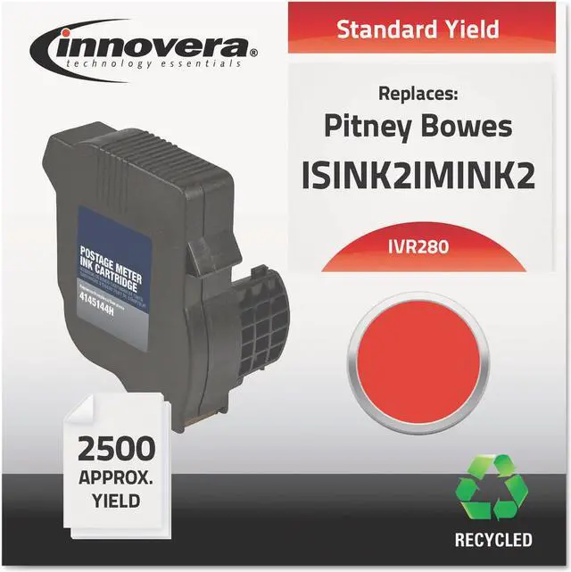 Alt view image 8 of 13 - Innovera Remanufactured Hasler IMINK2 (IM-280) Postage Meter Ink Red