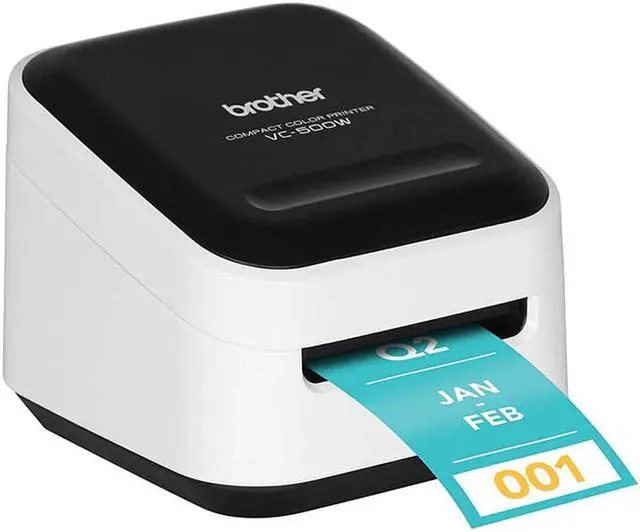 Alt view image 11 of 20 - Brother VC500W Wireless Compact Color Label & Photo Printer