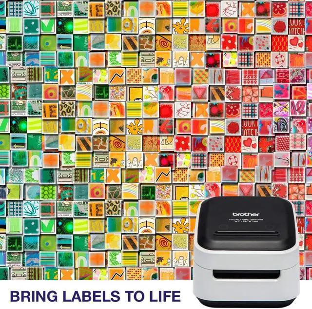 Alt view image 16 of 20 - Brother VC500W Wireless Compact Color Label & Photo Printer