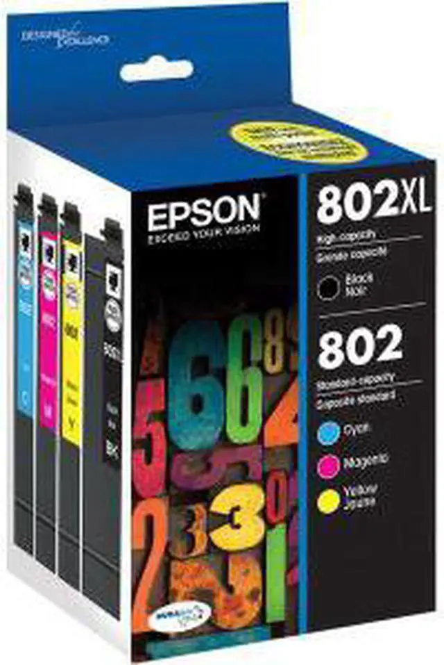 Alt view image 8 of 14 - Epson DURABrite Ultra 802XL Original Ink Cartridge Combo Pack - B/C/M/Y