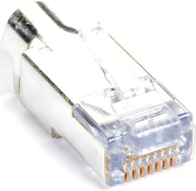 Alt view image 2 of 7 - Black Box C6EZSP-100PAK Black Box Shielded CAT6 EZ-RJ45 Modular Plugs, 100-Pack - 100 Pack - 1 x RJ-45 Male