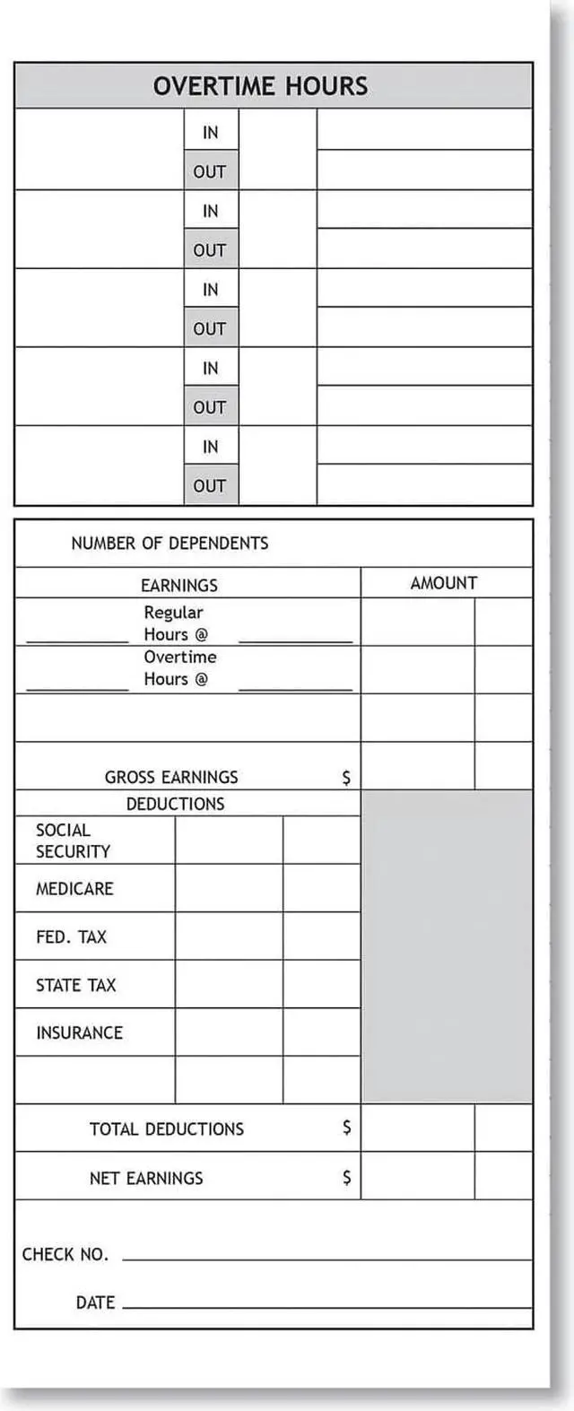 Alt view image 7 of 10 - PTI 1000 Time Cards Case of 1000