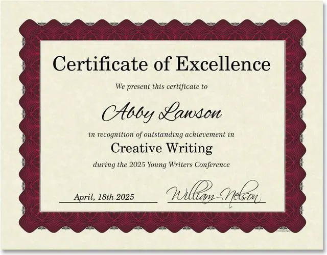 Alt view image 2 of 10 - Great Papers Metallic 8.5 x 11 Certificates 460166