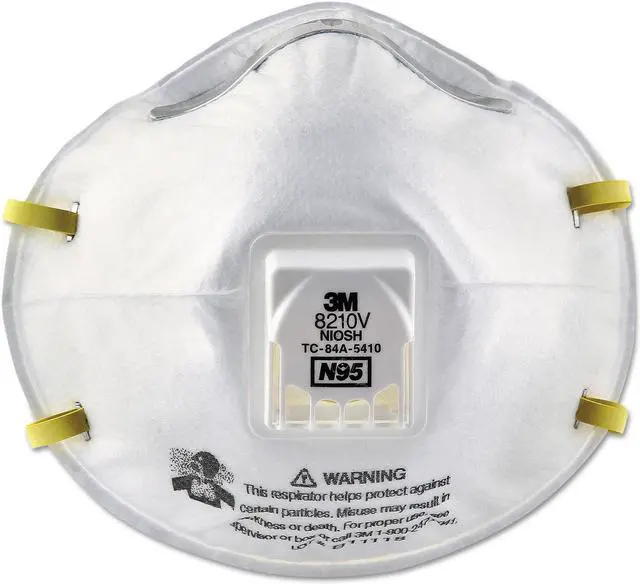 Alt view image 8 of 8 - 3M 8210V Industrial Particulate Respirator with Valve, N95 - 1 Box (10 Units)