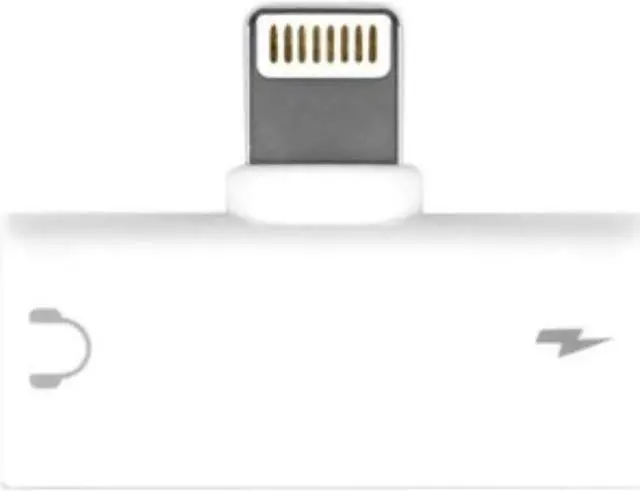 Alt view image 3 of 8 - Aluratek Lightning + 3.5 mm Adapter For iPhone/iPad - 1 x Lightning Male Proprietary Connector - 1 x Lightning Female Proprietary Connector, 1 x Mini-phone Female Stereo Audio