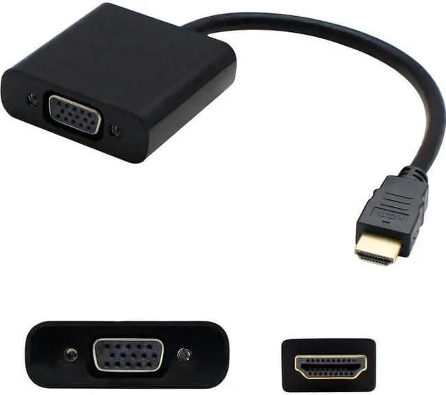 Alt view image 9 of 12 - 5PK HDMI 1.3 Male to VGA Female Black Active Adapters For Resolution Up to 1920x1200 (WUXGA) - 100%