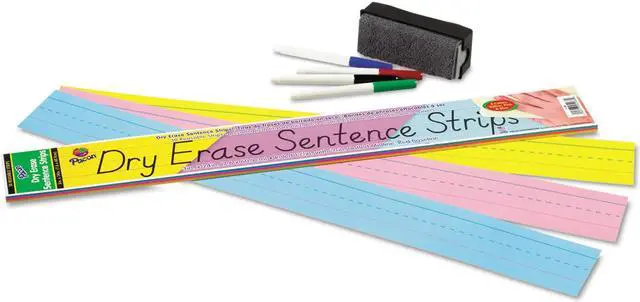 Alt view image 4 of 6 - Dry Erase Sentence Strips Assorted