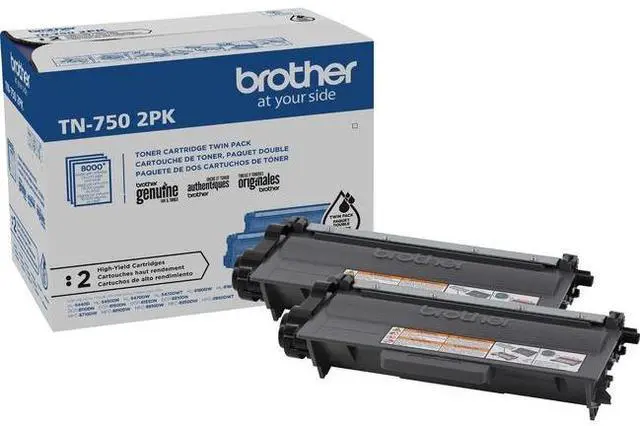 Alt view image 10 of 10 - Brother TN-750 Toner Cartridge Black TN7502PK