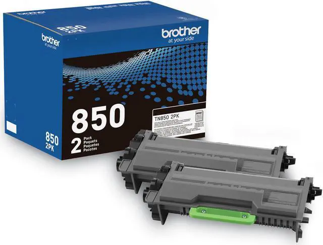 Alt view image 13 of 20 - Brother TN-850 Toner Cartridge Black 2 Pack in Retail Packaging