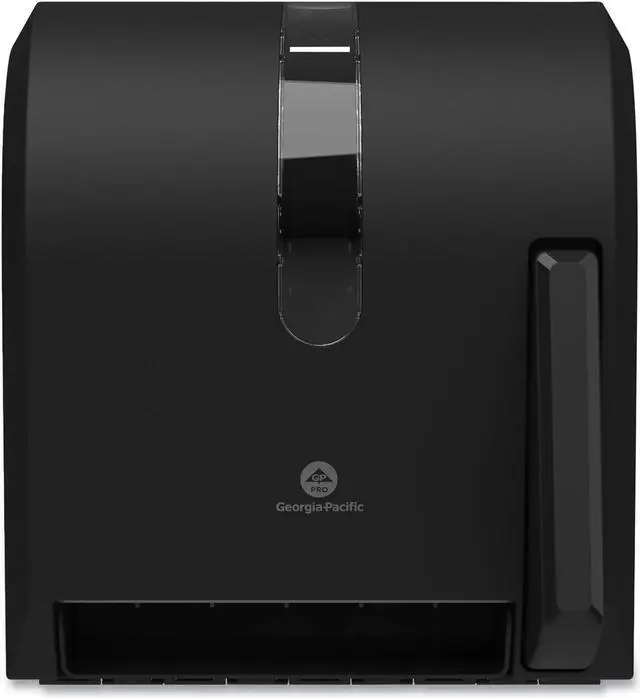Main image of Hygienic Push-Paddle Roll Towel Dispenser, 13 x 10 x 14.4, Black 54338A