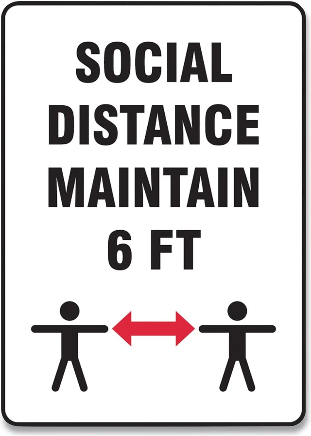 Social Distance Work Signs Social Distance Signs 14x10