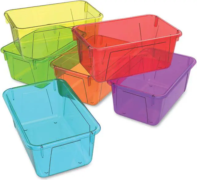 Main image of Cubby Bins Lids Sold Separately 12.2" x 7.8" x 5.1" Assorted Candy Colors 5/Carton 62490U05C
