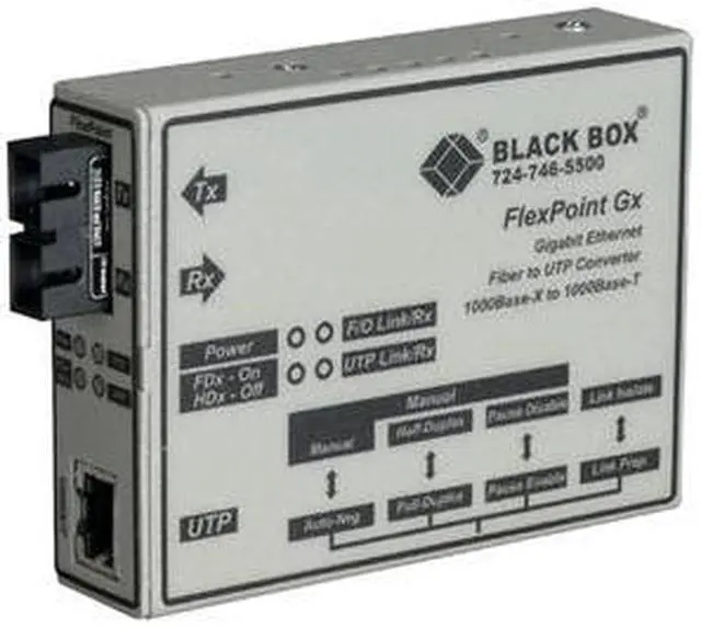 Alt view image 5 of 5 - Black Box FlexPoint Gigabit Ethernet Media Converter