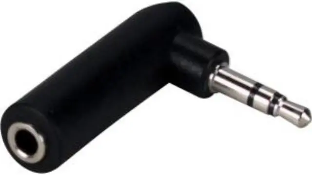 Alt view image 4 of 4 - Qvs 3.5Mm Mini-Stereo Male To Female Right Angle Audio Adaptor