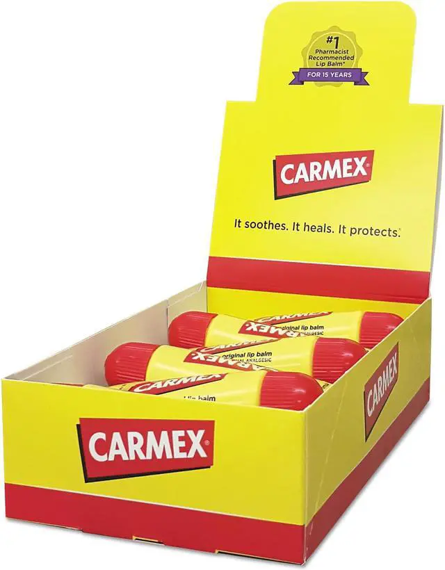 Alt view image 2 of 3 - Carmex Moisturizing Lip Balm Original Flavor 0.35oz 12/Box 11313