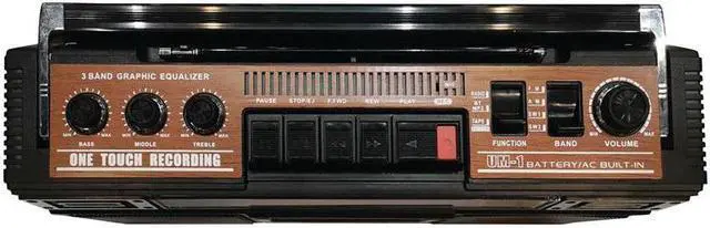 Alt view image 6 of 13 - SUPERSONIC INC SC-3201BT WD 4 BAND RADIO & CASSETTE PLAYER + CASSETTE TO MP3 CONVERTER & BLUETOOTH