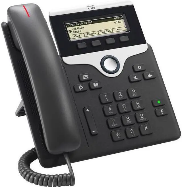 Alt view image 11 of 11 - Cisco - CP-7811-K9= - Cisco 7811 IP Phone - Cable - Wall Mountable - Charcoal - 1 x Total Line - VoIP - Caller ID - Speakerphone - 2 x Network (RJ-45) - PoE Ports - Monochrome - DHCP, SRTP, CDP, LDAP,