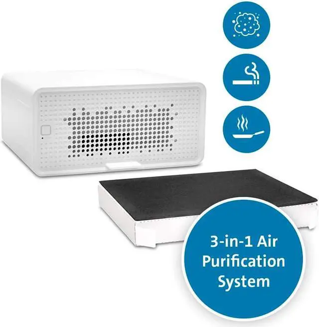 Alt view image 11 of 13 - Kensington FreshView Wellness Monitor Stand w/ Air Purifier 22.5" White K55460WW