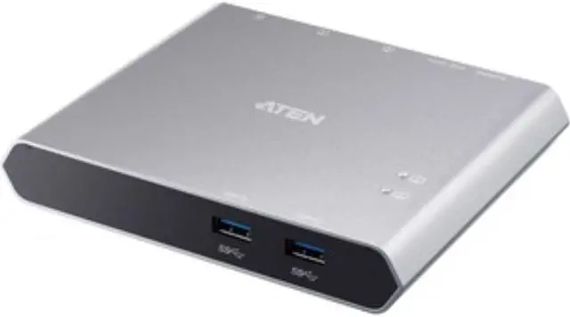 Alt view image 10 of 10 - Aten 2-Port USB-C Gen 1 Dock Switch with Power Pass-through US3310