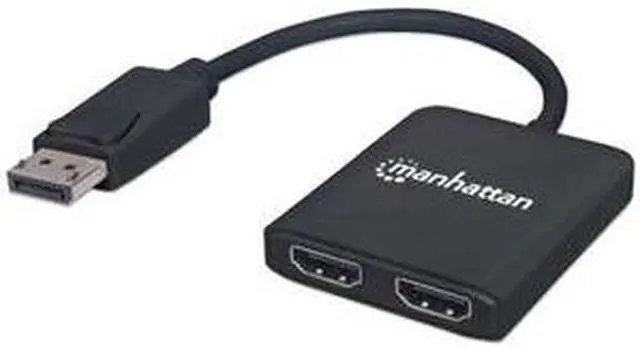 Alt view image 5 of 6 - Manhattan Displayport To 2-Port Hdmi Splitter Hub With Mst