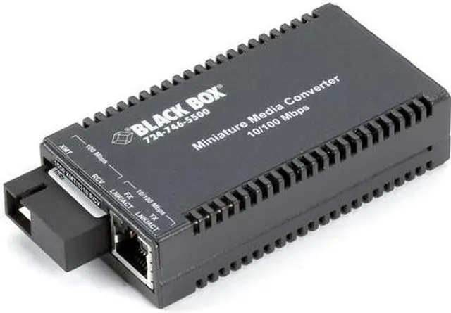 Alt view image 2 of 2 - MultiPower Miniature Fast Ethernet (100-Mbps) Media Converter - 10/100-Mbps Copper to 100-Mbps Simplex Singlemode Fiber, 1550/1310nm, 2km